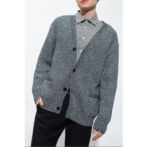 NWT Theory Mars Copula Marled Rib Knit Cardigan Sweater Sz. M